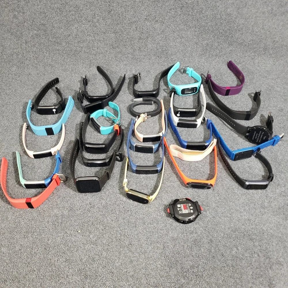 Fitness‎ Tracker Lot of 29 Unisex Multi-Color Activity Band Smartwatch